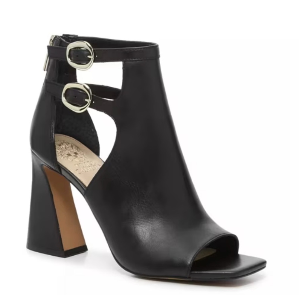 Vince Camuto Black Peep-Toe Heels